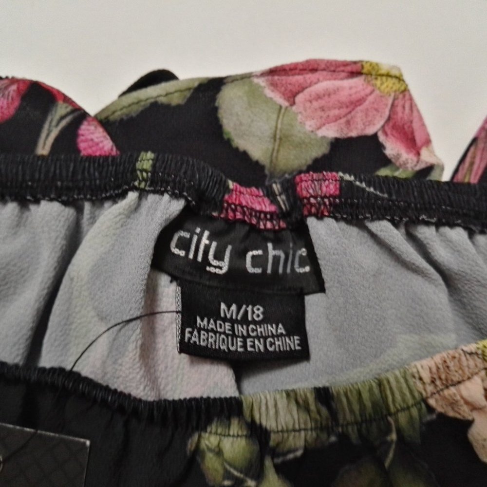 NWT City Chic Women's Plus Size  Off Shoulder Romper - Picture 6 of 8